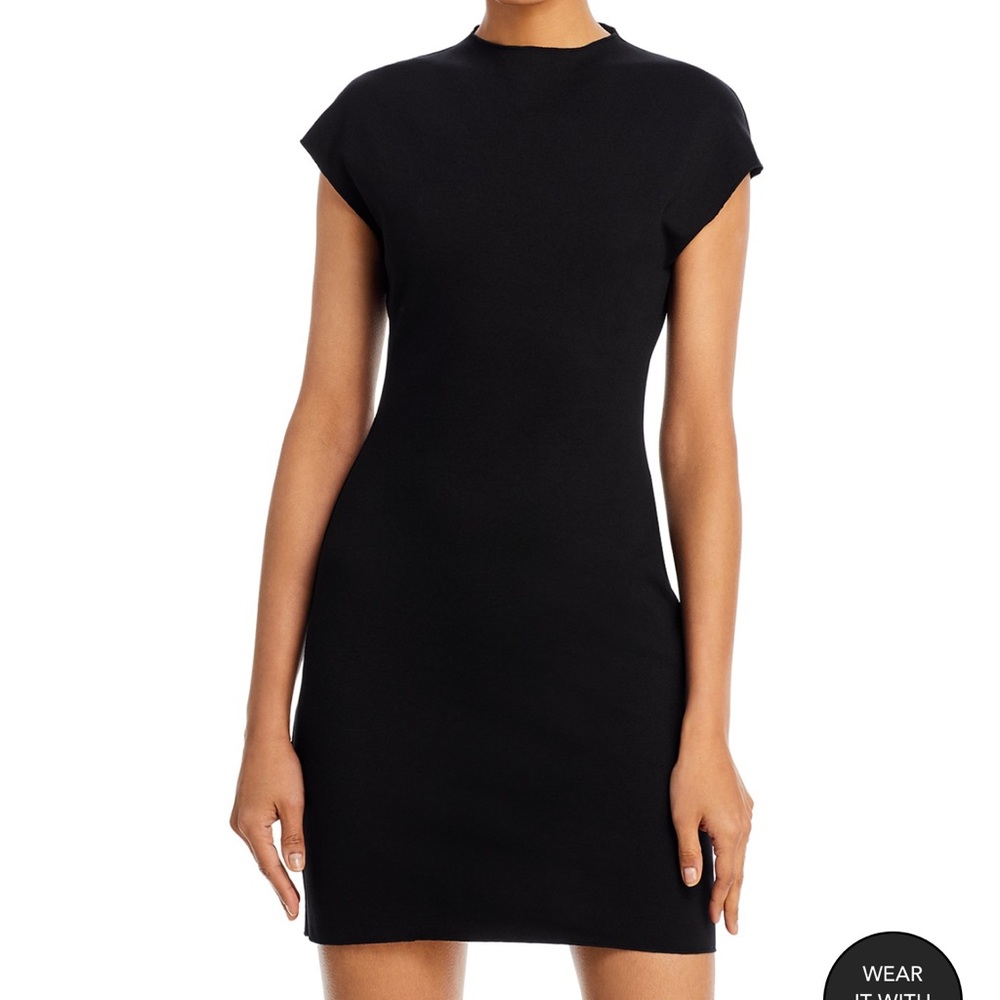 AQUA Ponte Sheath Mini Dress